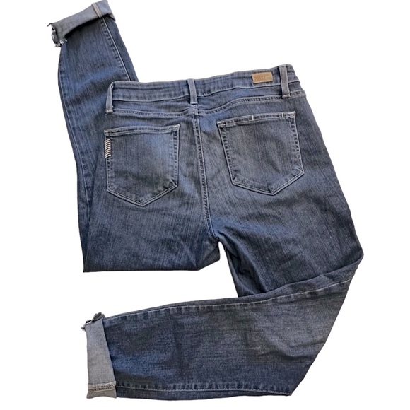 PAIGE BRAND VERDUGO ANKLE BLUE JEANS. MID-RISE ZIP FLY BUTTON CLOSURE. SIZE 28 - Picture 2 of 12